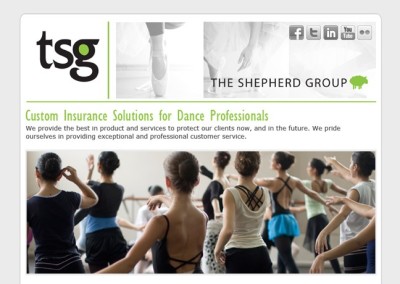 The Shepherd Group Landing Page for Dance Studios