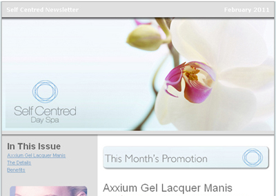 Self Centered Spa Email Design