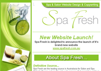 Spafresh Email Design